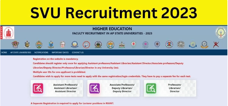 SVU Recruitment : Apply Online for 254 Teaching Vacancies