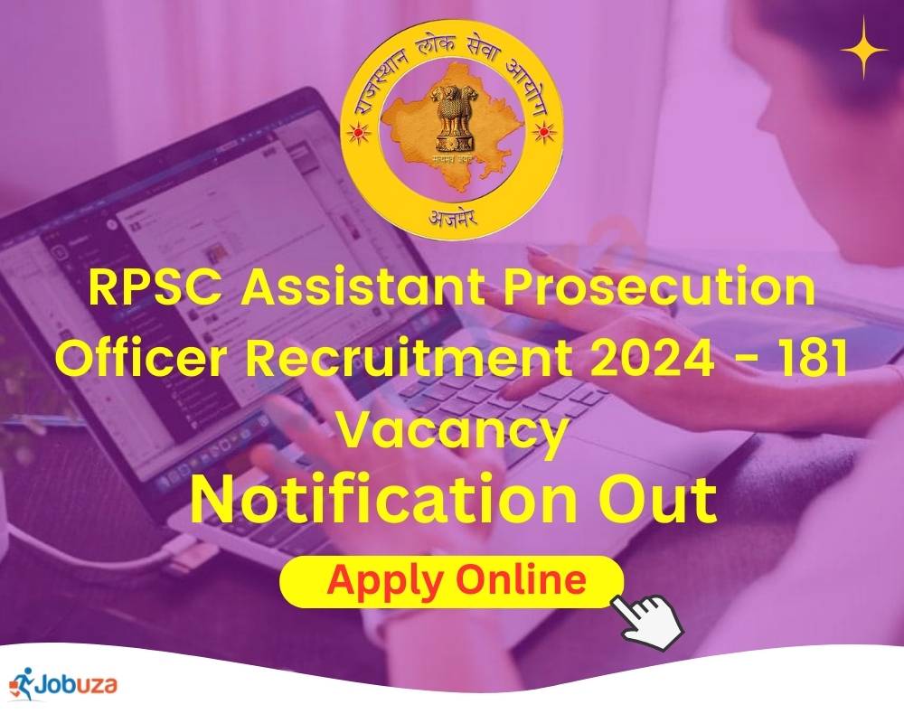 RPSC Assistant Prosecution Officer Recruitment 2024 - 181 Vacancy: Apply Online