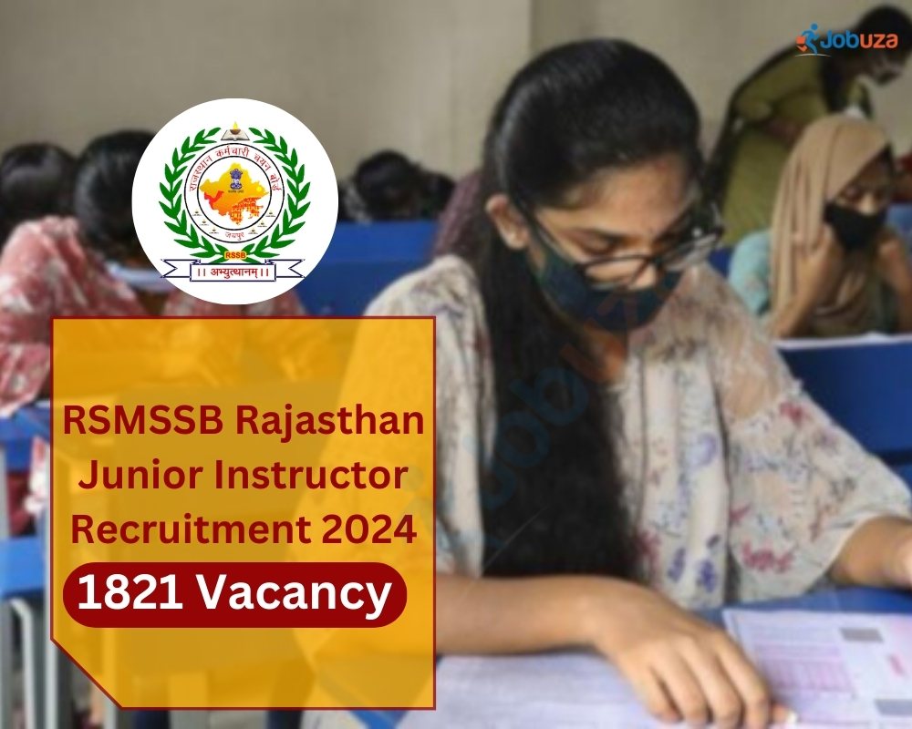 RSMSSB Rajasthan Junior Instructor Recruitment 2024 