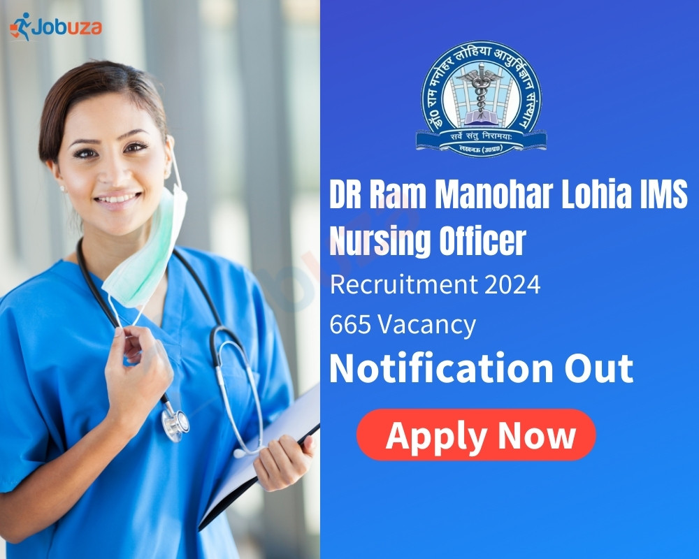 DR Ram Manohar Lohia IMS Nursing Officer Recruitment 2024 - 665 Vacancy: Apply Now, Notification Out The Dr. Ram Manohar Lohia Institute of Medical Sciences (DRRMLIMS) in Lucknow is looking to hire Nursing Officers for the year 2024. If you're interested, you can apply online from March 22nd to April 21st, 2024. Before applying, check the advertisement for details like age limit, qualifications, and salary. The RMLIMS Nursing Officer role is a great chance for people with nursing experience, especially if you live in Uttar Pradesh. But before you apply, it's important to know some key details. Take a look at the overview of the RMLIMS Nursing Officer Recruitment 2024 in the table below. Overview Recruiting Organization Dr. Ram Manohar Lohia Institute of Medical Sciences (RMLIMS) Position Nursing Officer Vacancies 665 Pay Level Level 7 according to the 7th Central Pay Commission (CPC) Application Deadline April 21, 2024 Mode of Application Online Selection Process  CRT Exam  Document Verification Job Location Dr. Ram Manohar Lohia Institute of Medical Sciences, Uttar Pradesh Official Website drrmlims.ac.in DR Ram Manohar Lohia IMS Nursing Officer Recruitment 2024: Notification RMLIMS is looking for Nursing Officers! If you're interested, check out drrmlims.ac.in for details. The salary is pretty good, matching Pay Level 7 (Rs. 44,900-142,400). The official notice has all the info you need about the job, vacancies, pay, and important dates. Get all the details by clicking on the link for the RMLIMS Nursing Officer Recruitment 2024 Notification. Download Official Notification DR Ram Manohar Lohia IMS Nursing Officer Recruitment 2024: Important Dates The RMLIMS Nursing Officer Recruitment 2024 notice shares key dates you need to know. You have until April 21, 2024, to apply. Keep an eye on the official website for the exam date announcement. Here's a quick overview of the important dates for this recruitment. Event Date Application Begin 22/03/2024 Last Date for Apply 21/04/2024 Last Date for Fee Payment 21/04/2024 Exam Date As per schedule Admit Card Available Before Exam DR Ram Manohar Lohia IMS Nursing Officer Recruitment 2024: Vacancy RMLIMS is offering 665 job positions for Nursing Officers in their 2024 recruitment. The table below shows how many vacancies are available for each category. Category Vacancy General (UR) 252 Economically Weaker Sections (EWS) 81 Other Backward Classes (OBC) 177 Scheduled Castes (SC) 143 Scheduled Tribes (ST) 12 Persons with Benchmark Disability (PwBD) 27 Total Vacancy 665 DR Ram Manohar Lohia IMS Nursing Officer Recruitment 2024: Eligibility If you're thinking of applying for the RMLIMS Nursing Officer 2024 role, be sure to check if you meet the requirements mentioned in the notification. Details about age limits and the qualifications you need is explained below. Age Limit (21/04/2024) You need to be between 18 and 40 years old when you apply. If you're from Uttar Pradesh and belong to certain groups like SC/ST/OBC/PWD/Ex-servicemen, you might get some extra time based on UP government rules. Age Limit Minimum Age 18 Years Maximum Age 40 Years Educational Qualification To apply for the RMLIMS Nursing Officer position in 2024, criteria are 1. For those with a bachelor's degree in nursing  Need to have completed B.Sc. (Hons.) Nursing, B.Sc. Nursing, or similar from a recognized university or institute.  Must be registered as a Nurse and Midwife with the State Nursing Council. 2. For those with a nursing diploma  Should have completed General Nursing Midwifery from a recognized Board.  Also need to be registered as a Nurse and Midwife with the State Nursing Council.  Plus, must have worked for at least a year in a hospital with at least 50 beds after finishing their diploma. DR Ram Manohar Lohia IMS Nursing Officer Recruitment 2024: Selection Process To become a Nursing Officer at RMLIMS, you'll go through just two steps: first, you'll take a computer-based test called the Common Recruitment Test (CRT). If you pass, you'll have a medical check-up before officially becoming a Nursing Officer. DR Ram Manohar Lohia IMS Nursing Officer Recruitment 2024: Salary The RMLIMS Nursing Officer's salary follows the Level 7 pay scale of the pay commission. In their official notification, the Dr. Ram Manohar Lohia Institute of Medical Sciences, Lucknow, has provided details about the salary for RMLIMS Nursing Officers in 2024 as follows: Pay Level Pay Scale/Pay Band Basic Pay Level 7 Pay Grade within PB 2 (Rs 44900-142400) Rs 44900 (plus additional allowances) DR Ram Manohar Lohia IMS Nursing Officer Recruitment 2024: Application Fees The fee to apply for the RMLIMS Nursing Officer job is Rs. 1180 for General category candidates, which already includes 18% GST. But if you're a Person with Benchmark Disability, you don't need to pay this fee. Check out the table below for the fee details for candidates from different categories. Category Application Fee General Rs. 1180 OBC, EWS Rs. 1180 SC, ST Rs. 708 PwBD Exempted DR Ram Manohar Lohia IMS Nursing Officer Recruitment 2024: Apply Link The last day to apply for the RMLIMS Nursing Officer Recruitment 2024 online is April 21, 2024. If you're interested and qualified for the Nursing Officer position at RMLIMS, it's best to apply soon to avoid a rush at the end. You can use the direct link provided below to apply. Click Here To Apply How To Apply For DR Ram Manohar Lohia IMS Nursing Officer Recruitment 2024? 1. Go to Dr RMLIMS, Lucknow's official website: https://drrmlims.ac.in. 2. Look for and click on the 'RMLIMS Nursing Officer Online Application' link. 3. Start by filling out the registration form carefully. Once submitted, you can't change basic details. 4. After submission, you'll get your RML application number and login credentials via SMS and email. 5. Fill in your qualifications, date of birth, and work experience. 6. Upload a small photo and your signature in black ink. 7. Upload any other needed documents. 8. Double-check everything, pay the application fee, and submit the form.