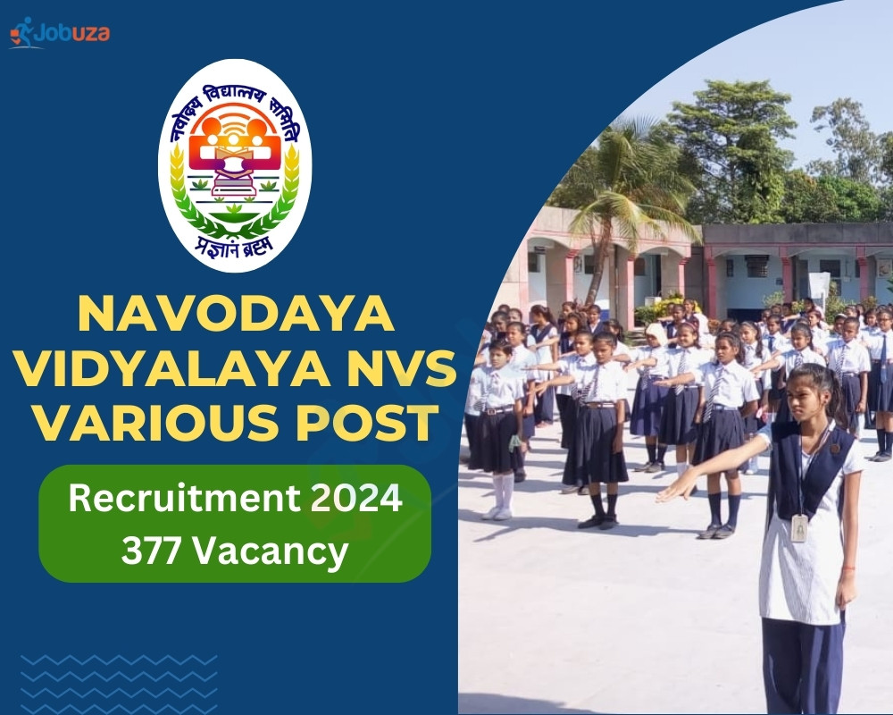 Navodaya Vidyalaya NVS Various Post Recruitment 2024 - 1377 Vacancy: Apply Online, Notification Out