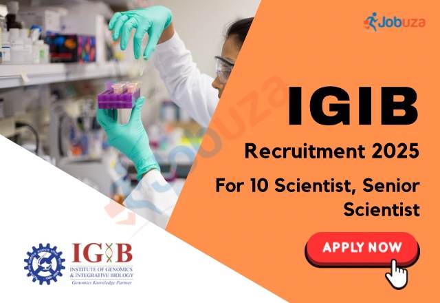 IGIB Recruitment 2025: Apply for 10 Scientist and Senior Scientist Positions