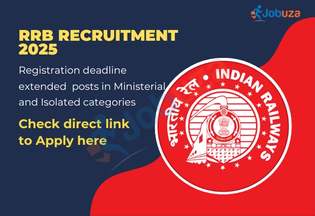 RRB Recruitment 2025: Apply Now! Registration Extended for 1000+ Ministerial & Isolated Posts – Direct Link Here