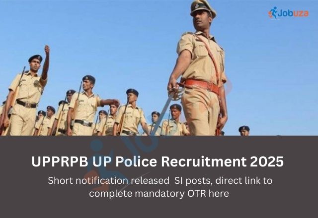 UP Police 2025 SI Recruitment: Massive 4,543 Vacancies, Register via OTR Today