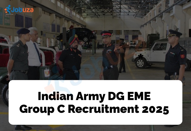 Indian Army DG EME Group C Recruitment 2025: Apply Online for MTS, Clerk, and Other Posts