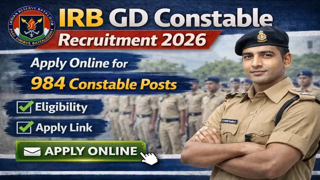 IRB GD Constable Recruitment 2026: Apply Online for 984 Posts at apssb.nic.in