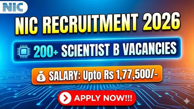 NIC Recruitment 2026 Apply Online: 243 Scientist B Posts, Check Eligibility and Last Date