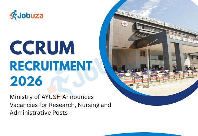 CCRUM Recruitment 2026 Ministry of AYUSH Apply Now for Posts
