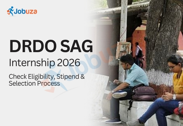 DRDO SAG Internship 2026: Apply for B.Tech and M.Sc Internship Opportunities