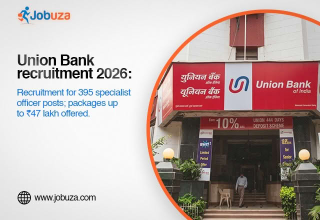 Union Bank Recruitment 2026 Notification Out for 395 Specialist