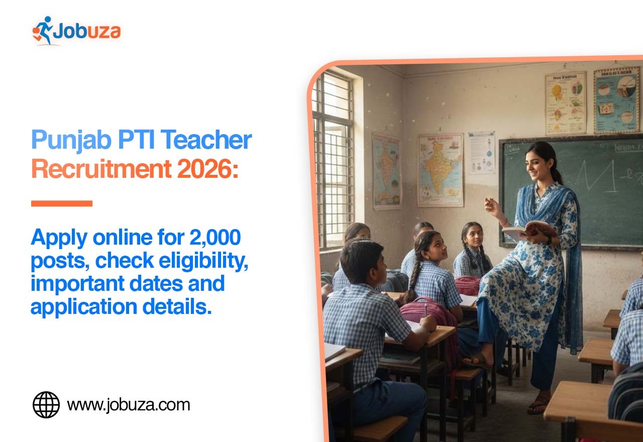 Punjab PTI Teacher Recruitment 2026 Apply Online for 2,000 Posts, Check