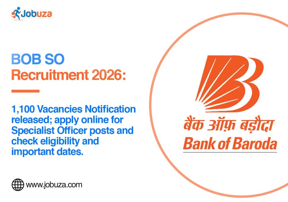 BOB SO Recruitment 2026 1,100 Specialist Officer Vacancies, Apply