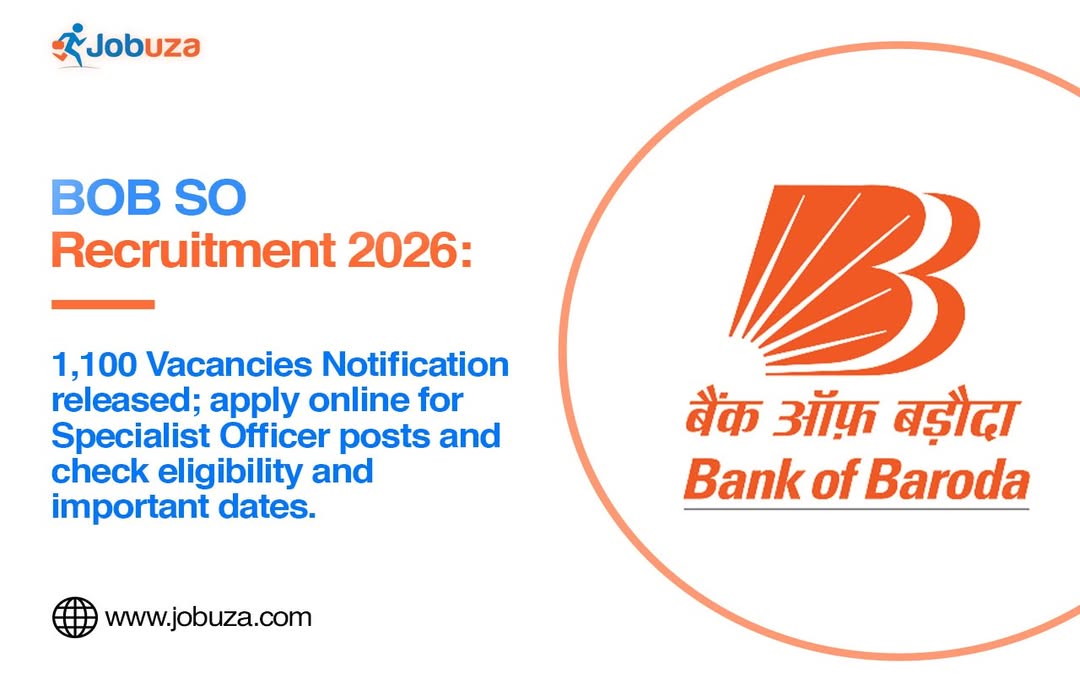 BOB SO Recruitment 2026 1,100 Specialist Officer Vacancies, Apply