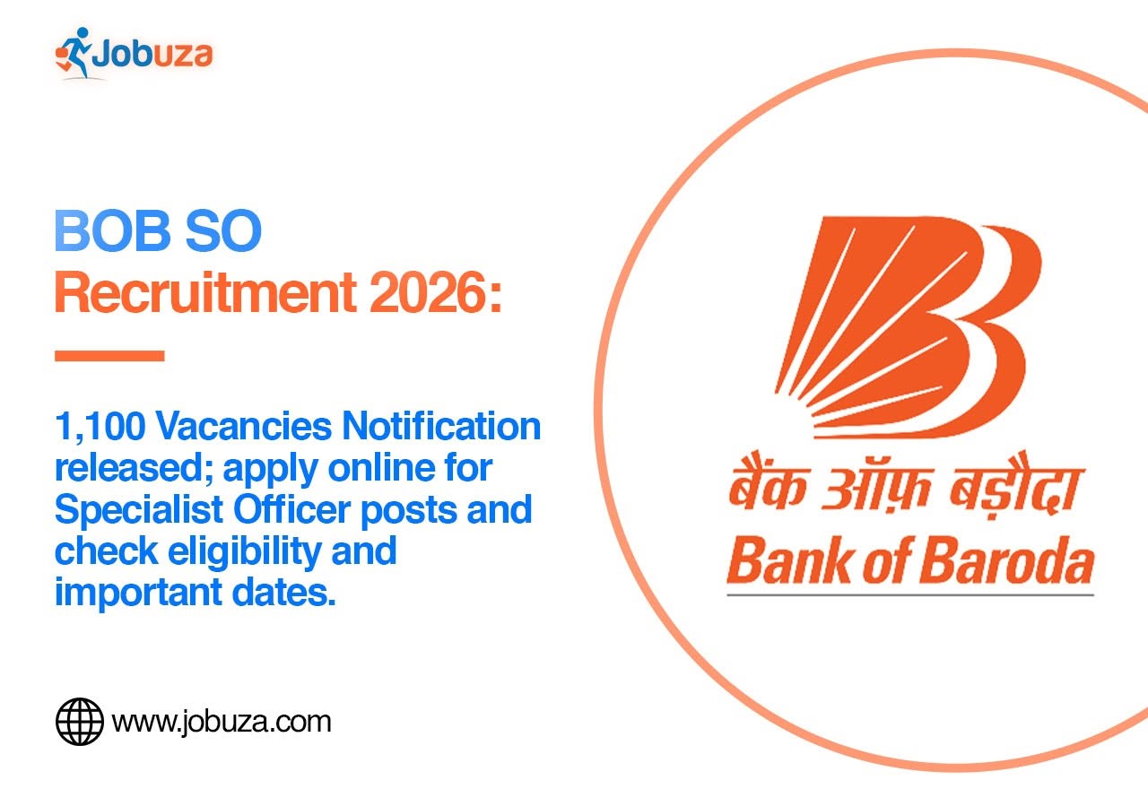 BOB SO Recruitment 2026 1,100 Specialist Officer Vacancies, Apply
