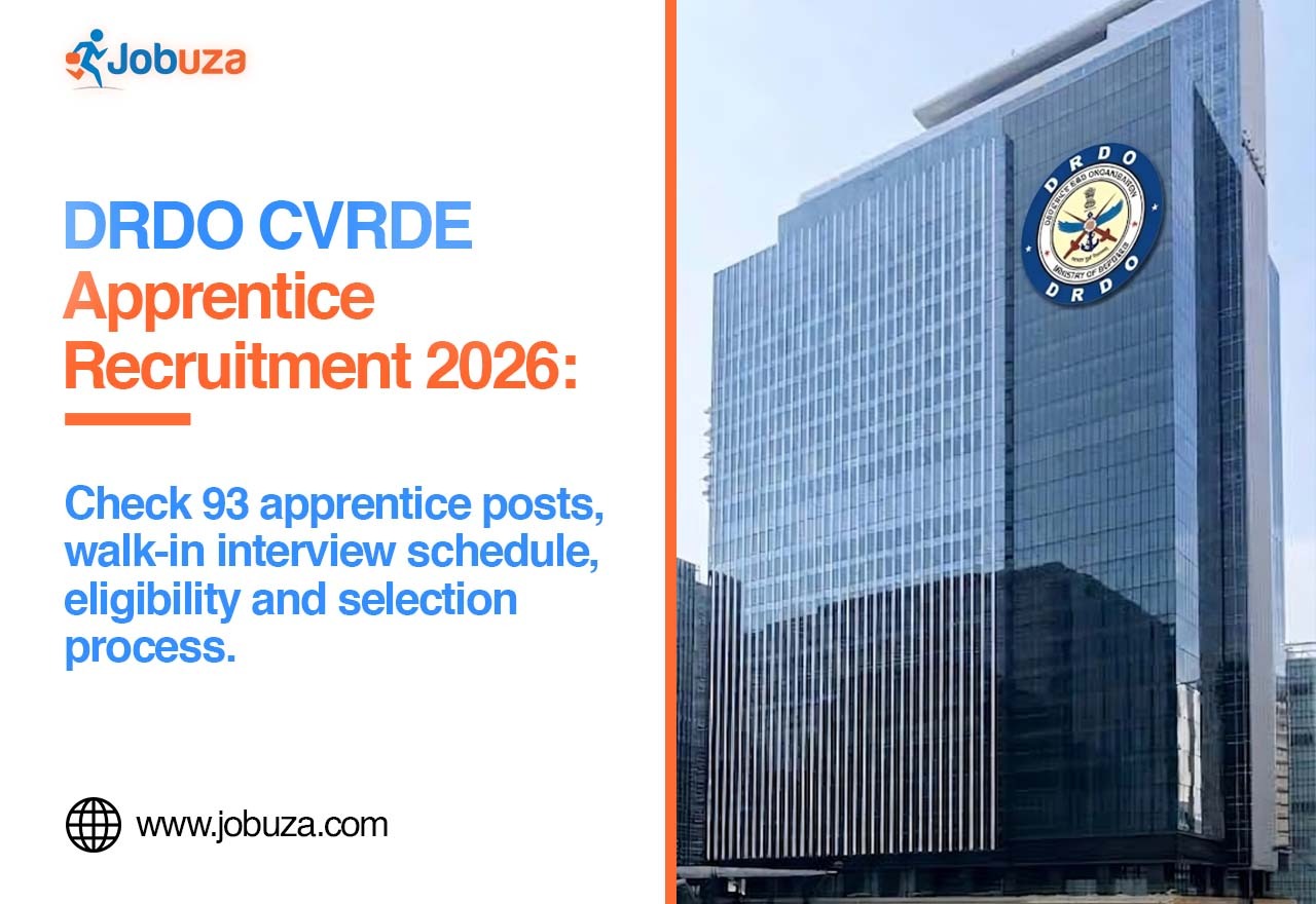 DRDO CVRDE Apprentice Recruitment 2026 Walk In Selection, Eligibility and