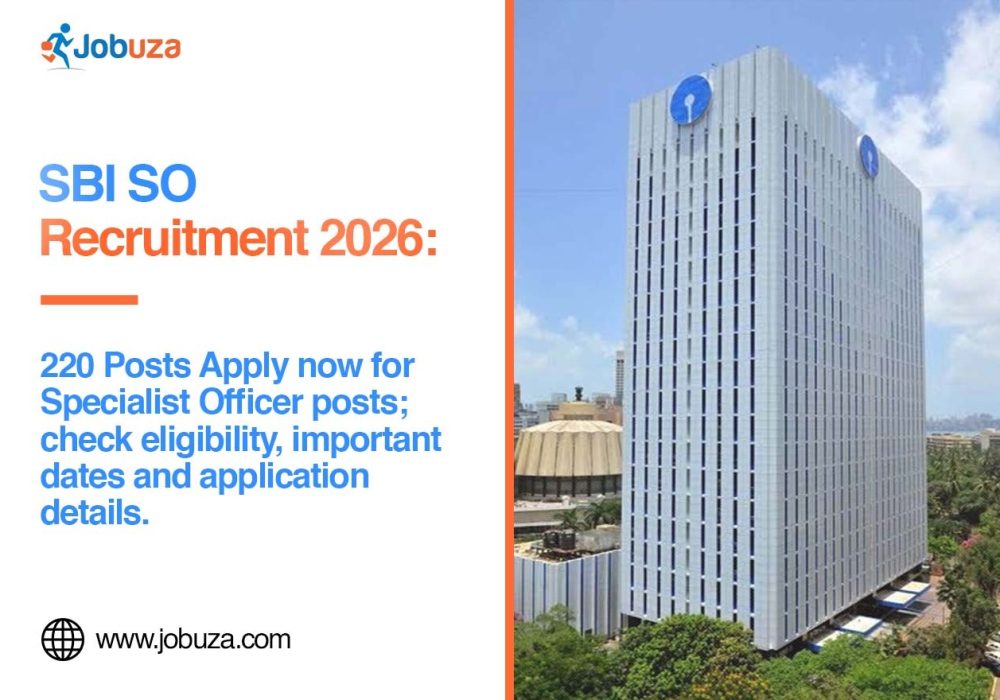 SBI SO Recruitment 2026 Apply for 220 Specialist Officer Posts