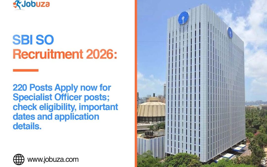 SBI SO Recruitment 2026 Apply for 220 Specialist Officer Posts